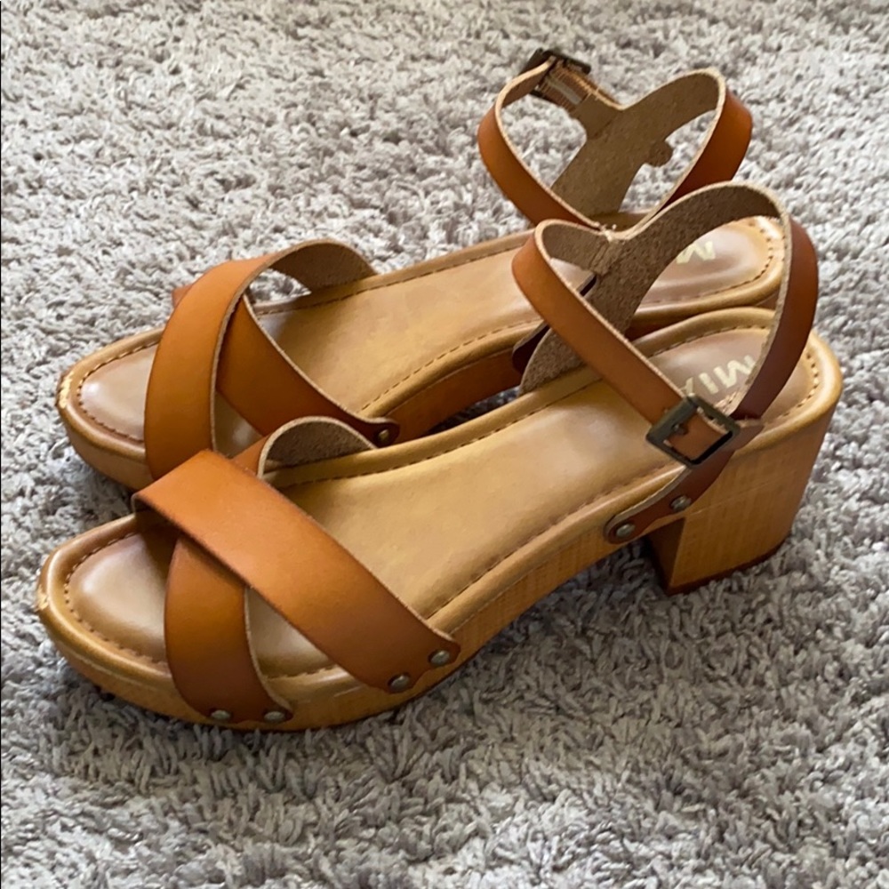 SOLD Boho chic MIA block sandal heels